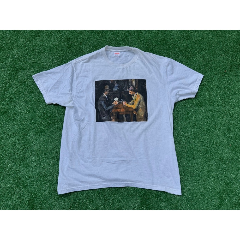 Supreme The Card Players Paul Cezanne‎ Tee White XL 2018 Art Graphic T-Shirt